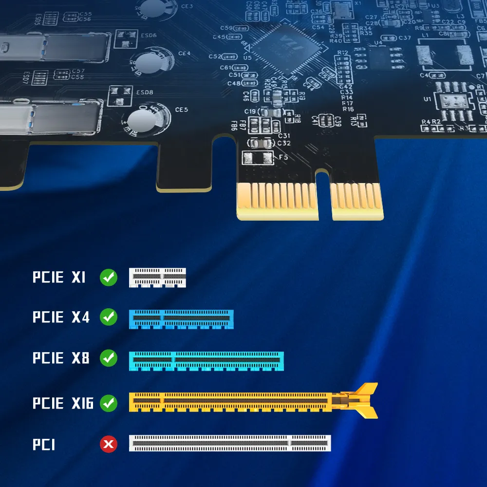 MAIWO KC005A PCIe to USB3.0 4 ports adapter card 
